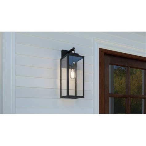 quoizel breitling 1-light 20-in matte black outdoor wall light|Quoizel Breitling wall lights.